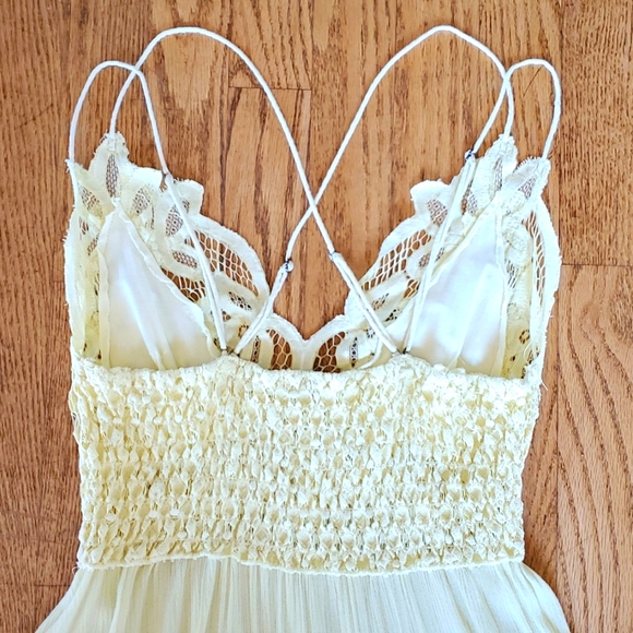 Free People Adella Slip dress Yellow sundress - Picture 6 of 14